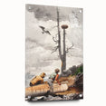 Realism Art Prints - The Eagle’s Nest by Winslow Homer