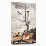 Realism Art Prints - The Eagle’s Nest by Winslow Homer