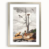 Realism Art Prints - The Eagle’s Nest by Winslow Homer