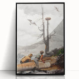 Realism Art Prints - The Eagle’s Nest by Winslow Homer