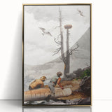 Realism Art Prints - The Eagle’s Nest by Winslow Homer