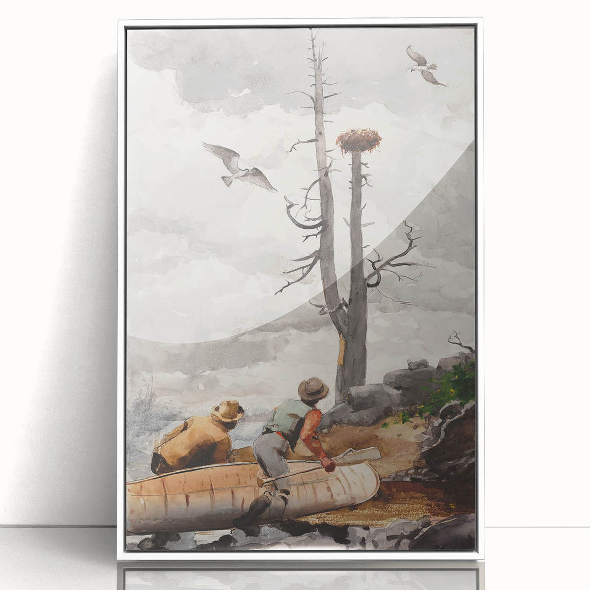 Realism Art Prints - The Eagle’s Nest by Winslow Homer