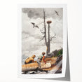 Realism Art Prints - The Eagle’s Nest by Winslow Homer