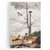 Realism Art Prints - The Eagle’s Nest by Winslow Homer