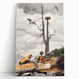 Realism Art Prints - The Eagle’s Nest by Winslow Homer