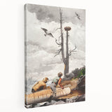 Realism Art Prints - The Eagle’s Nest by Winslow Homer