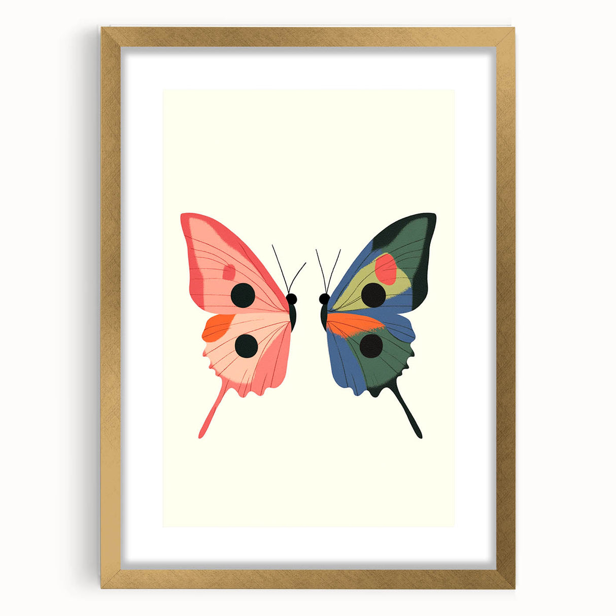 Colorful Butterfly Nursery Wall Art - Kids Room Art Prints