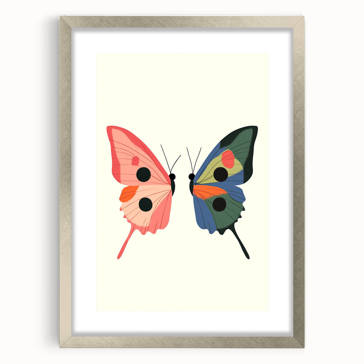 Colorful Butterfly Nursery Wall Art - Kids Room Art Prints