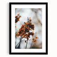 Extra large abstract art print featuring textured layers of autumnal colors on a black framed canvas.
