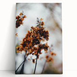 Large black and white stretched canvas of a fall landscape, ideal for kitchen wall art or bedroom decor.