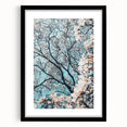 Extra large abstract art print featuring textured, colorful swirls on canvas, framed in black, ideal for living room decor.