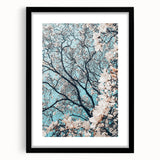 Extra large abstract art print featuring textured, colorful swirls on canvas, framed in black, ideal for living room decor.