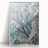 Art deco poster featuring a spring theme in pastel shades on white acrylic, ideal for nursery wall art.