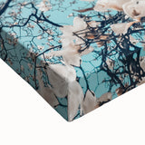 Black and white landscape painting on large canvas, depicting a serene spring scene, ideal for bedroom decor.