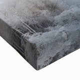 Winter landscape painting in black and white on large stretched canvas, suitable for bedroom wall art.