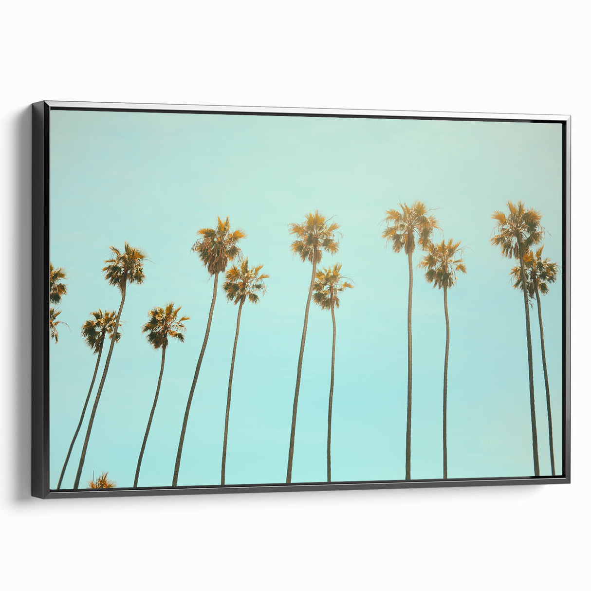 Black and white landscape art painting on framed canvas, featuring a vintage poster style, ideal for bedroom wall decor.