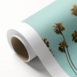 Art Deco poster featuring a summer scene on rolled canvas, with pastel shades ideal for nursery wall art.