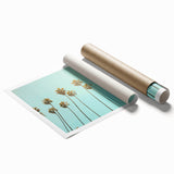 Extra large rolled print of vibrant floral art on a white background.