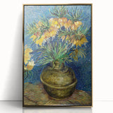 Acrylic print of a Van Gogh-inspired painting in art deco style, featuring gold and teal hues, ideal for nursery wall art.