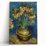 Large black and white stretched canvas of Van Gogh's painting, ideal for kitchen wall art.