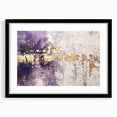 Abstract strokes wall art print in a sleek black frame with a white mat, showcasing vibrant colors and dynamic brushwork, perfect for modern home decor.