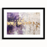 Abstract strokes wall art print in a sleek black frame with a white mat, showcasing vibrant colors and dynamic brushwork, perfect for modern home decor.