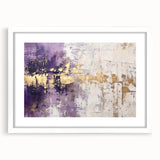 Abstract strokes wall art framed in white with a mat, showcasing vibrant colors and dynamic brushwork, perfect for modern home decor and artistic expression.