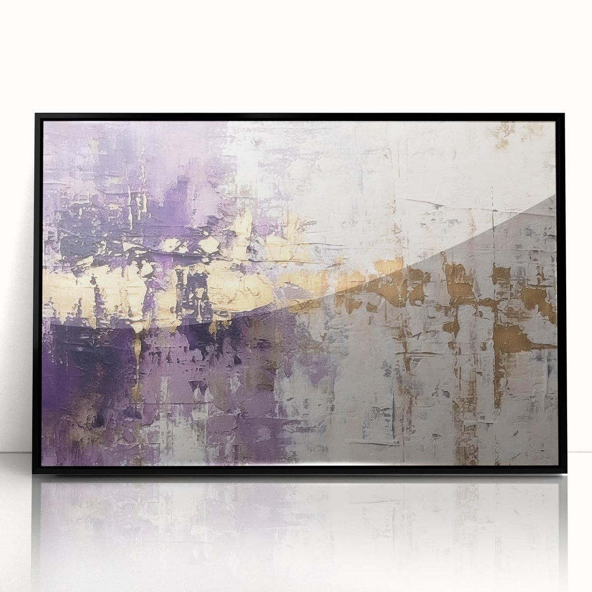 Framed abstract wall art featuring bold black strokes on a white background, showcasing modern design aesthetics. Perfect for contemporary home decor.