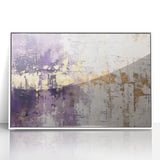 Framed abstract strokes wall art in white and acrylic, showcasing fluid lines and modern design, perfect for contemporary home decor. Ideal for living room or office spaces.