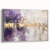 Framed abstract wall art showcasing dynamic silver strokes on a textured canvas. Ideal for modern decor, adding sophistication and elegance to any room.