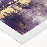 Abstract wall art on rolled canvas showcasing vibrant strokes in teal, orange, and gold, perfect for modern home decor. The design exudes creativity and style, ideal for enhancing living spaces.