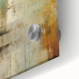 Close-up of vibrant abstract strokes wall art design printed on acrylic glass, showcasing a mix of bold colors in a modern artistic style, perfect for contemporary decor.