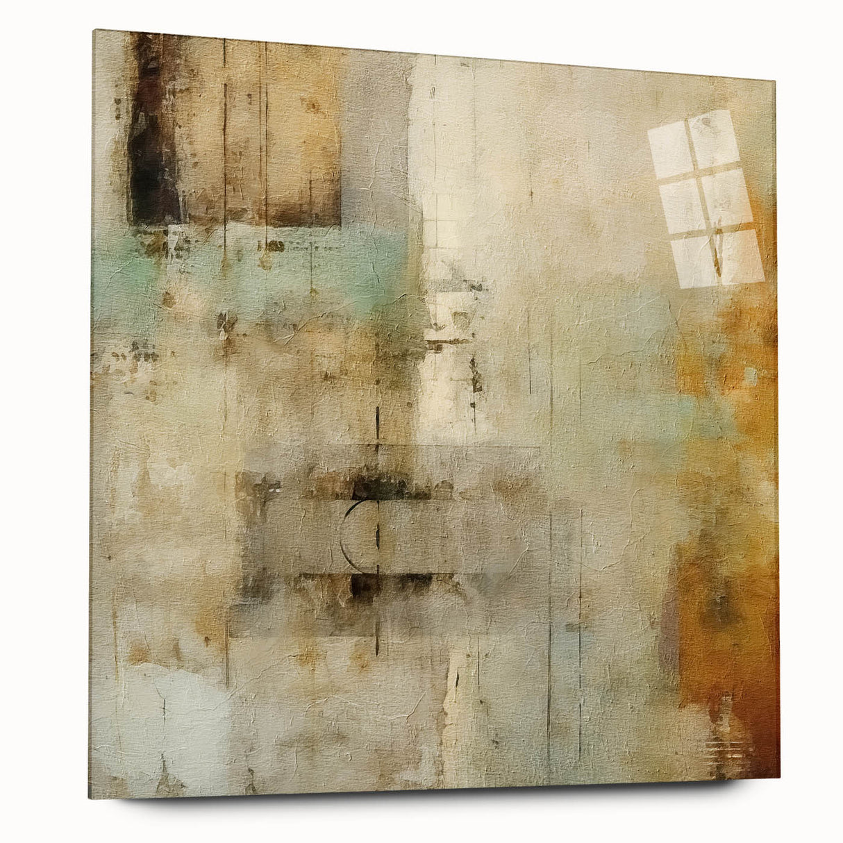 Abstract strokes wall art displayed in a stylish acrylic frame, showcasing vibrant colors and dynamic patterns, perfect for modern home decor.