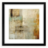 Abstract strokes wall art framed with a black mat, showcasing vibrant colors and dynamic brushwork, perfect for modern home decor and artistic expression.