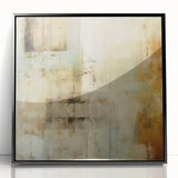 Framed abstract wall art featuring bold black strokes on an acrylic surface, showcasing a modern design perfect for contemporary home decor. Ideal for living spaces or offices.