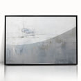 Framed wall art showcasing abstract black strokes on a white background, adding a modern touch to home decor. Ideal for contemporary living spaces.