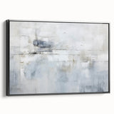 Framed abstract strokes wall art showcasing a modern design with black tones, displayed from the side to highlight its depth and texture, perfect for contemporary decor.