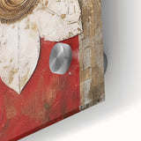 Close-up of abstract strokes wall art on acrylic glass, showcasing vibrant colors and intricate details, perfect for modern home decor.