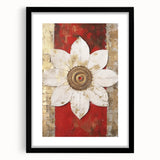 Abstract wall art featuring bold strokes in various colors, framed with a black matte, enhances modern decor. Ideal for contemporary interiors or as a unique gift.