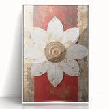 Abstract strokes wall art featuring a modern design in a white frame, showcasing vibrant colors and fluid patterns, perfect for contemporary home decor.