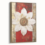 Framed abstract wall art featuring bold gold strokes on a textured canvas, designed to enhance modern decor with a touch of elegance and sophistication.