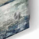 Close-up of an abstract strokes wall art piece printed on acrylic glass, showcasing vibrant colors and fluid designs that enhance modern decor aesthetics.