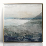 Framed abstract wall art showcasing vibrant gold strokes on a textured background, perfect for modern home decor, adding elegance to any room.