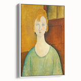 Modern Wall Art: Girl in Green Blouse - Contemporary Art Print