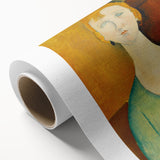 Modern Wall Art: Girl in Green Blouse - Contemporary Art Print