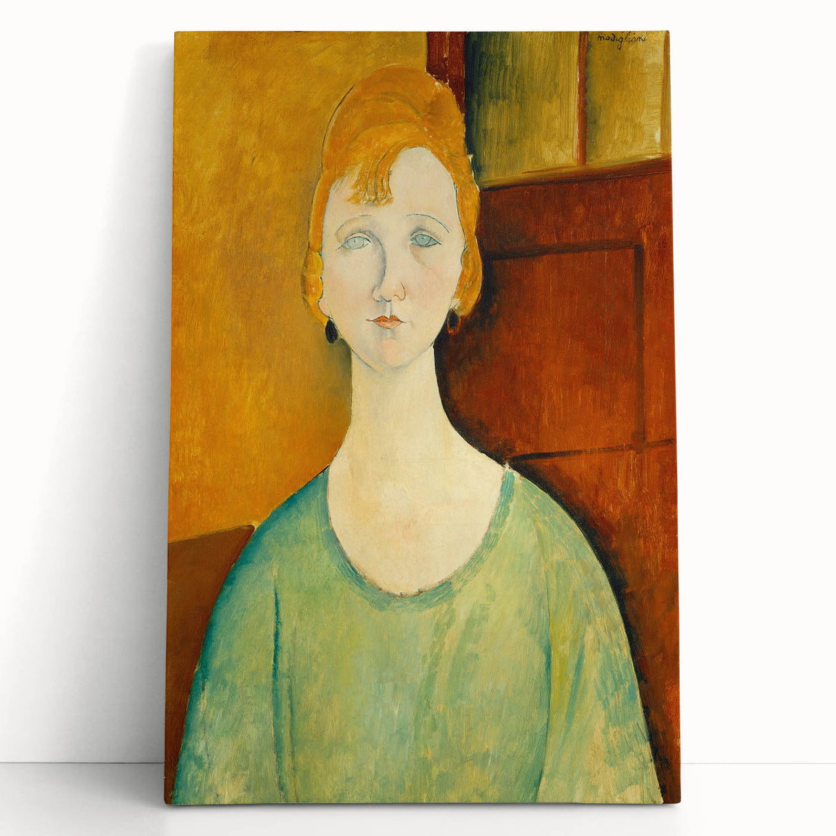 Modern Wall Art: Girl in Green Blouse - Contemporary Art Print