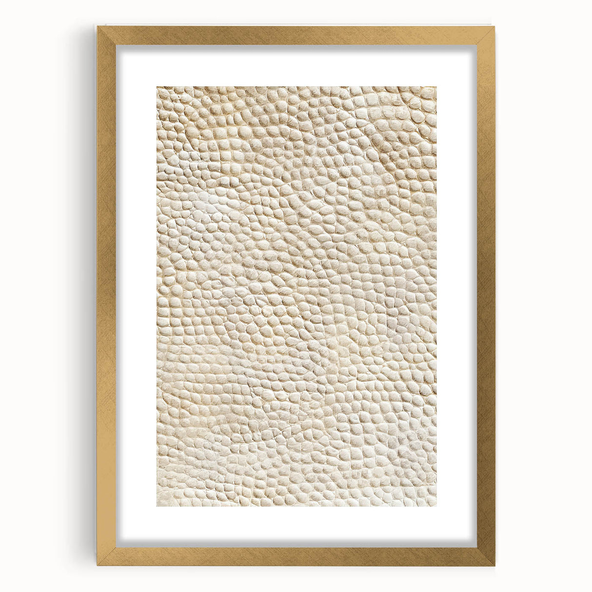 Abstract wall art featuring gold and black strokes in a stylish frame with a white mat, perfect for modern home decor, enhancing any room's aesthetic.