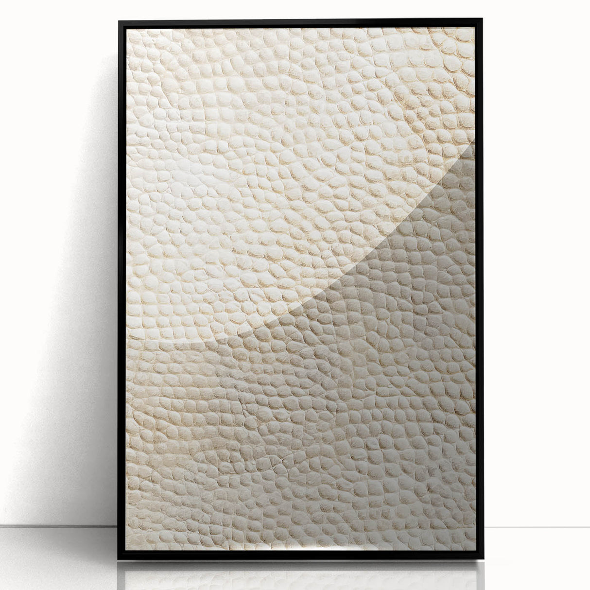 Framed abstract wall art print featuring dynamic black strokes on an acrylic background, adding modern elegance to home decor. Ideal for contemporary interiors.