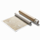 Abstract wall art print featuring vibrant strokes in shades of blue, orange, and yellow, showcasing a modern design ideal for contemporary decor. Perfect for enhancing living spaces and adding a pop of color.