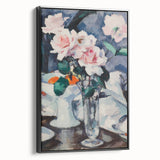 Modern Wall Art: Pink Roses in Vase - Elegant Contemporary Print